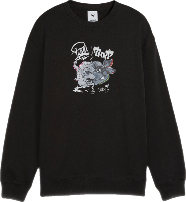 PUMA x TMNT Big Kids' Relaxed Graphic Crew Sweatshirt