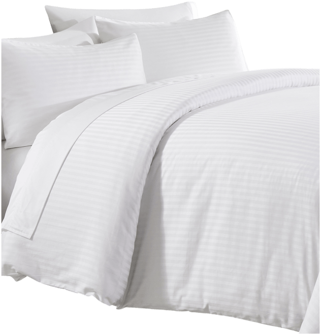 Luxury 3-Piece King Striped Duvet Cover Set