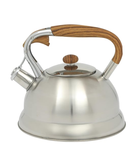 Woodmont 2-Quart Stainless Steel Tea Kettle w/ Wood Handle