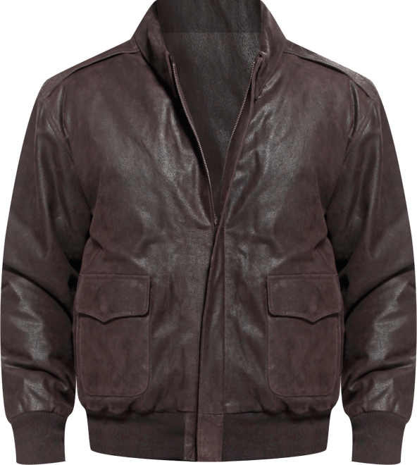 Men A-2 Distressed Leather Flight Bomber Jacket