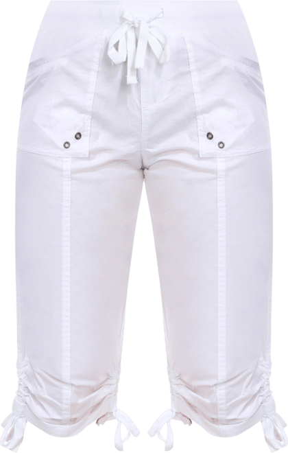 Dash Petite Emma Rouched Tie Hem Capri