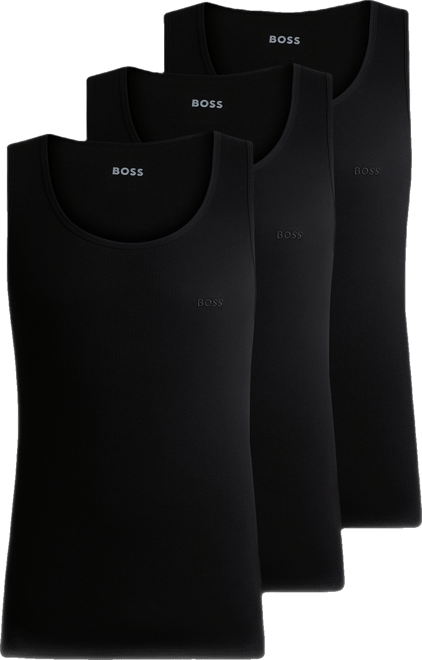 Boss by  Men's 3-Pack Classic Ribbed Tank Tops