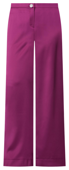 Women's High Waist Satin Wide Leg Pant