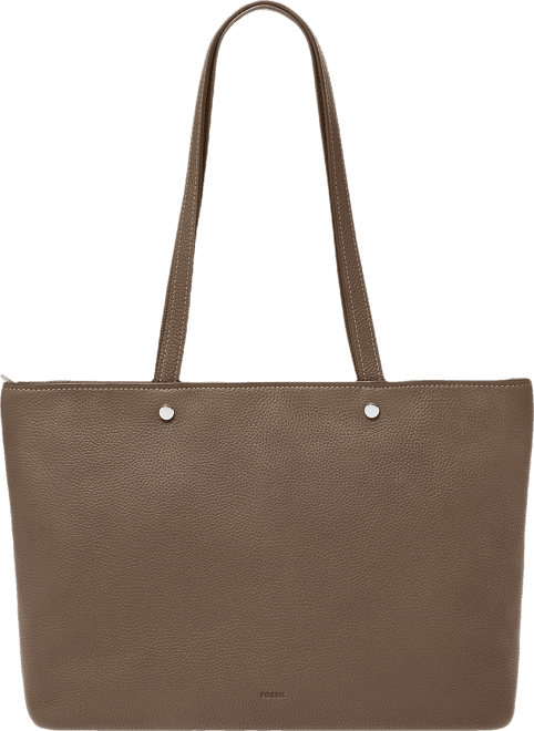 Jessie Leather Top Zip Tote Bag
