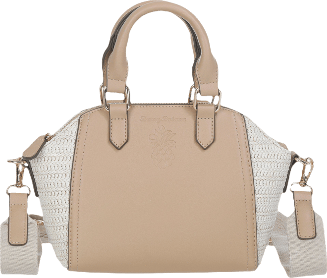 Tommy Bahama Debossed Logo Straw Mini Satchel