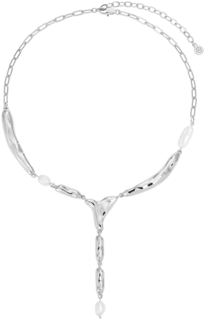 Liquid Melt and Cultivated Pearl Lariat Necklace