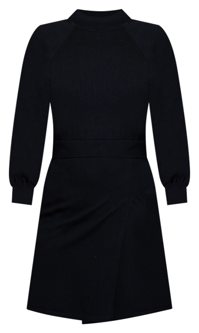 Women's Mock Neck Long-Sleeve Sweater Dress