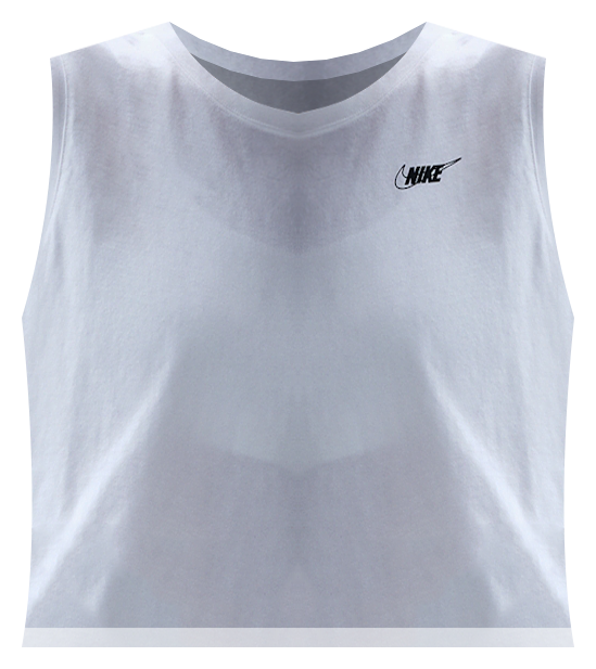 Nike Sportswear Club Playera sin mangas con gráfico cropped para mujer