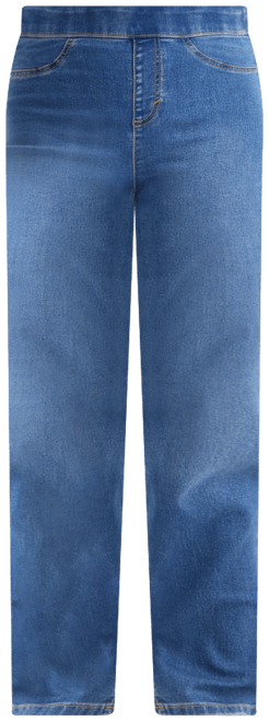 Women's Mid-Rise Straight Pull-On Jeans, Exclusively at Macy's