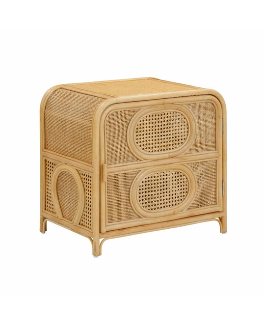 17.7" Rattan Nightstand