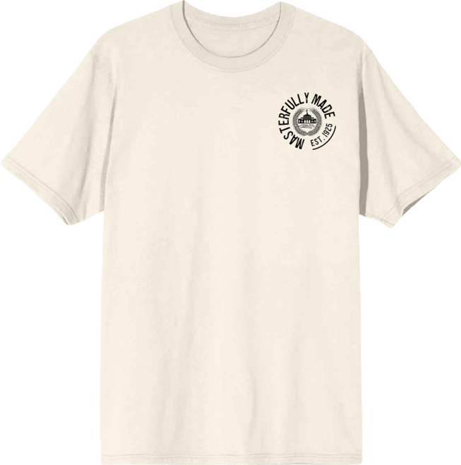 Men's Pablo Dier Signature Crew Neck Short Sleeve Natural T-shirt -Small