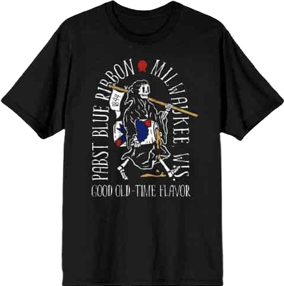 Men's Grim Reaper Good Old-Time Flavor Black T-shirt-Small