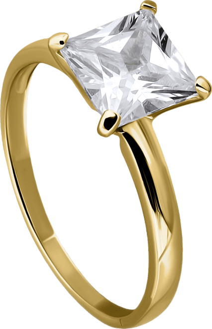 Cubic Zirconia Square Solitaire Ring, Exclusively at Macy's