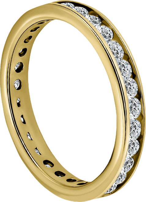 Cubic Zirconia Eternity Band in 18k Gold-Plated Sterling Silver, Exclusively at Macy's