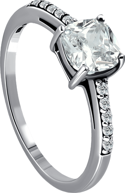 Cubic Zirconia Cushion Cut & Pave Ring, Exclusively at Macy's