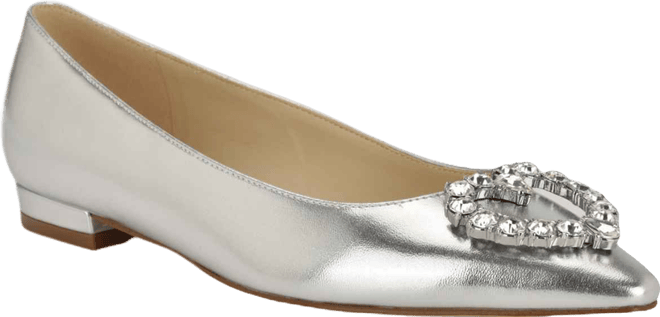 Women's Hearts Rhinestone Pointy Toe Flats