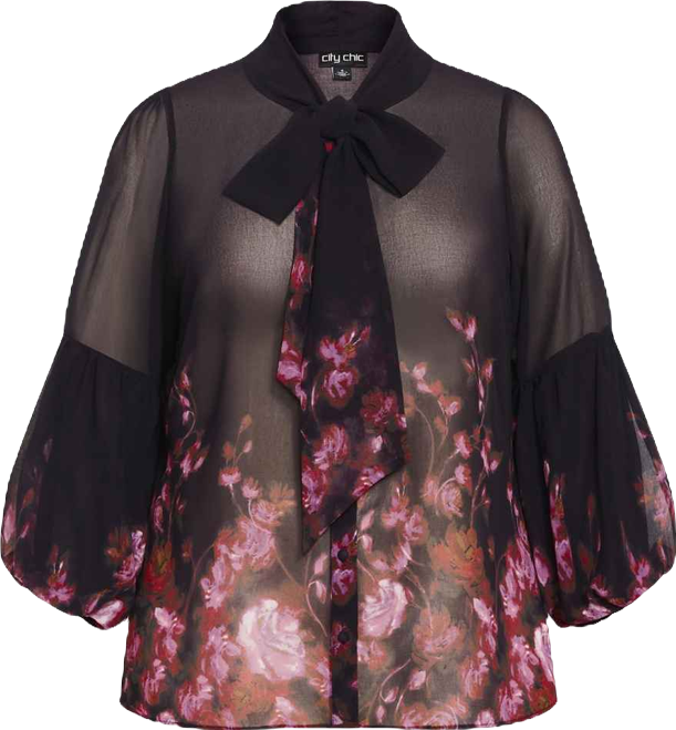 Plus Size Romance Border Shirt