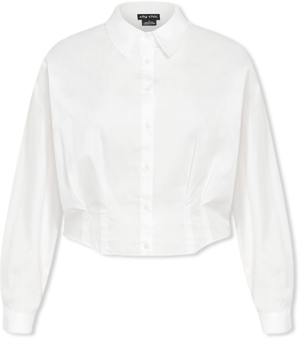 Plus Size Classic Crop Shirt