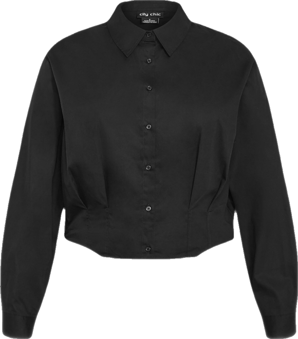 Plus Size Classic Crop Shirt