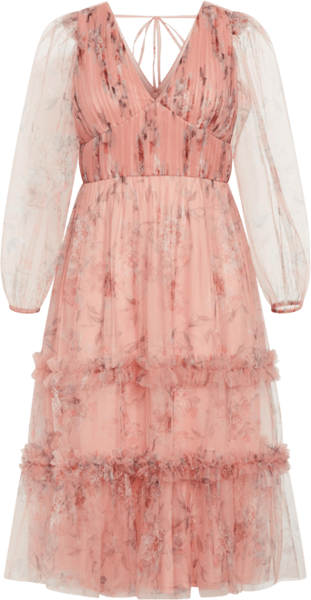 Plus Size Kitty Print Midi Dress