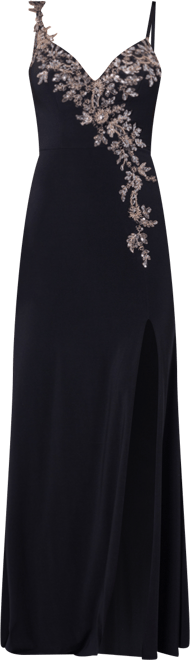 Petite Embellished V-Neck Gown