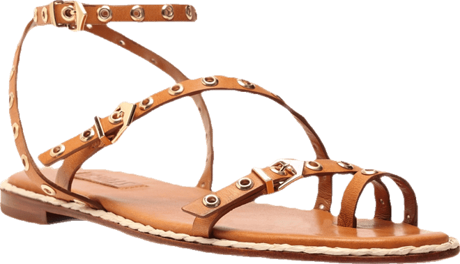 Women's Annete Round Toe Flat Sandals