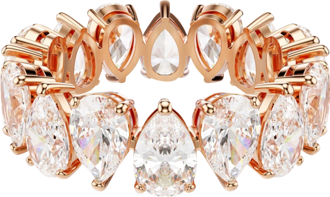 Matrix Vittore Rose Gold-Tone Pear Cut Ring