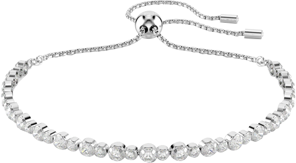 Matrix Mixed Round Cuts White Rhodium Plated Tennis Bracelet