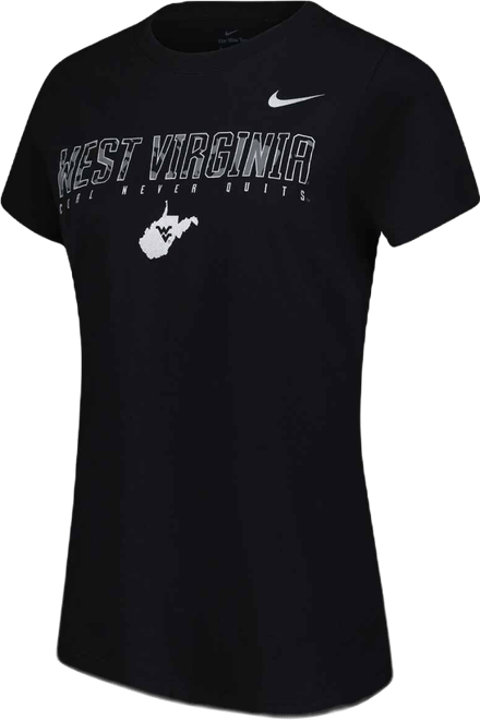 Women's Black West Virginia Mountaineers Coal Never Quits T-Shirt