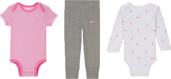 Nike Baby Essentials Baby (0-9M) 3-Piece Bodysuits and Pants Set