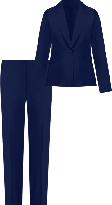 Women's Crepe One-Button Pantsuit Set, Regular & Petite