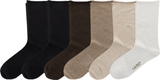 Women's 6 Pack Roll-Top Trouser Socks