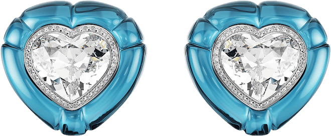 Dulcis Rhodium Plated Heart Clip-On Earrings