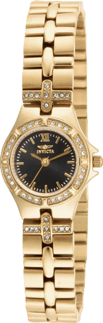 Women's 17065 Wildflower Quartz 3 Hand Black Dial Watch