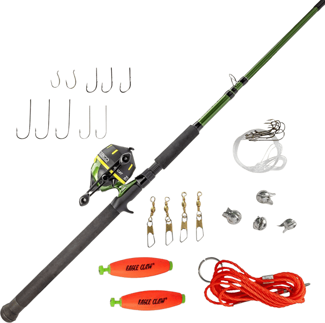 Zebco Big Cat Telescopic Spincast Combo w/Eagle Claw Kit | Dick's