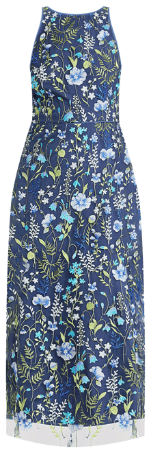 maggy london women's garden embroidered mesh halter midi dress Maggy London Women's Garden Embroidered Mesh Halter Midi Dress