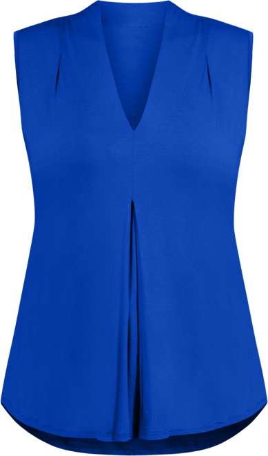 Tint & Shadow Womens Sleeveless Inverted Pleat Top