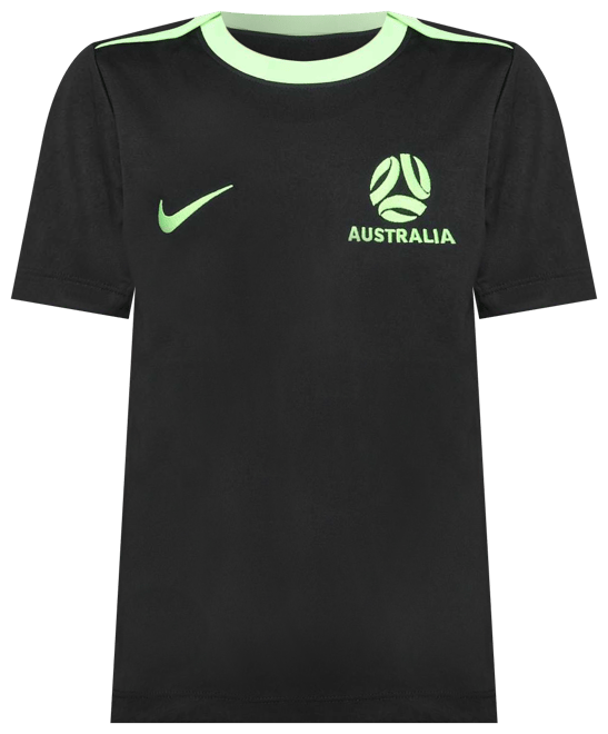 Australien Academy Pro Nike Dri-FIT Kurzarm-Fußballoberteil aus Strickmaterial (ältere Kinder)
