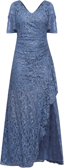 Women's Sequinned-Lace Cold-Shoulder Gown