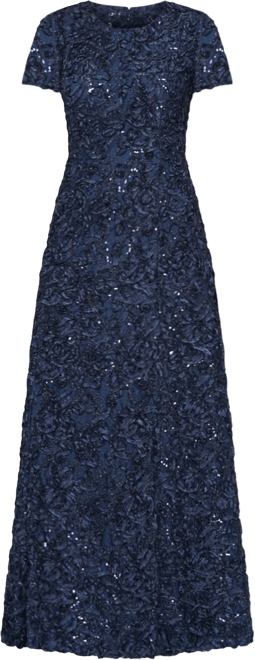 Women's Soutache Sequinned A-Line Dress