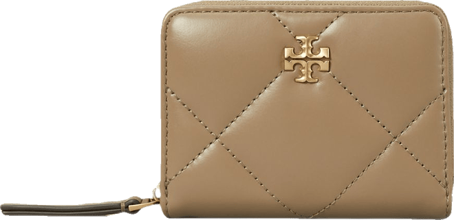 Tory Burch■Kira Charm Diamond Quilt Small Zip Around Wallet Small Kira Diamond Quilt Charm Zip-Around Wallet: Women's
