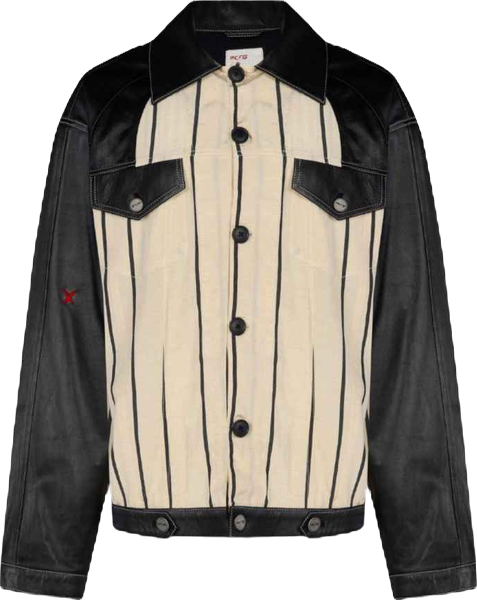 Men's Free Heaven Kutnia Striped Leather Jacket