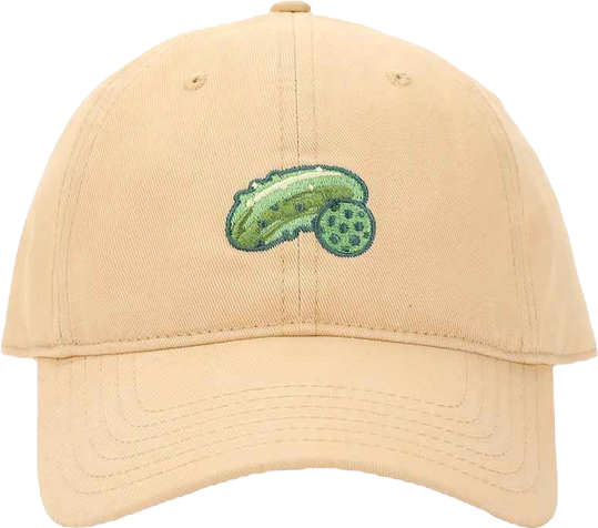 Men's Pickleball Embroidered Tan Dad Hat