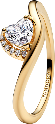 14K Gold Plated Wavy Heart Ring