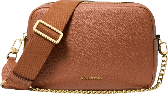 Bryant Medium Leather Double Zip Chain Camera Crossbody