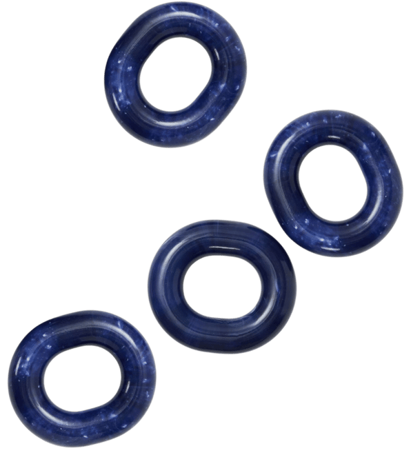 Navy Catena Link Napkin Rings Set of 4