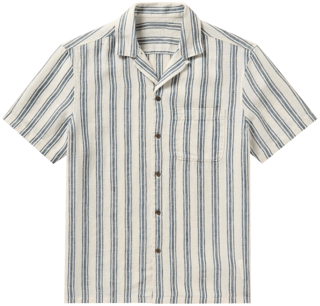(取寄) ファリティ レディース パルマ リネン キャンプ シャツ Faherty women Palma Palma Linen Camp Shirt - Sail Away Stripe | Faherty Brand