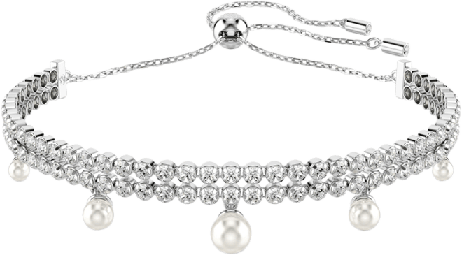 Ariana Grande x  Round Cut White Rhodium Plated Bracelet