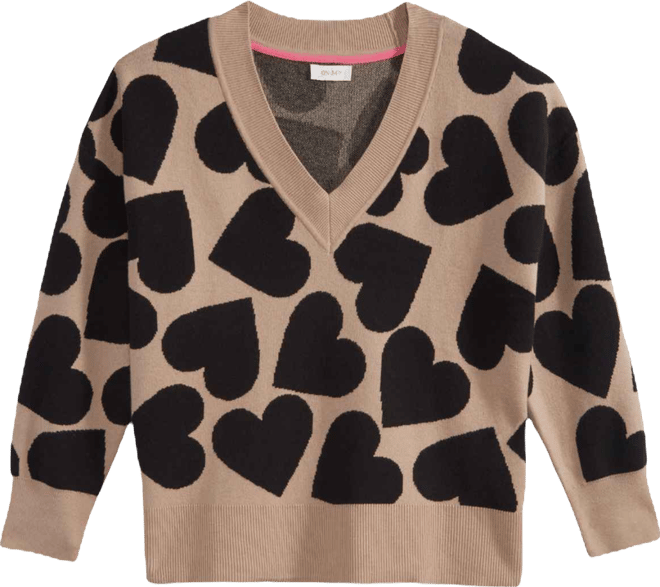 Women's V-Neck Dropped-Shoulder Sweater, Created for Macy's