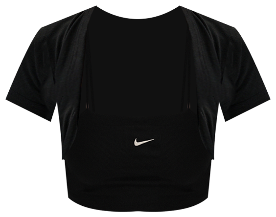 Nike Sportswear Chill Knit Haut court ajusté côtelé 2-en-1 pour femme